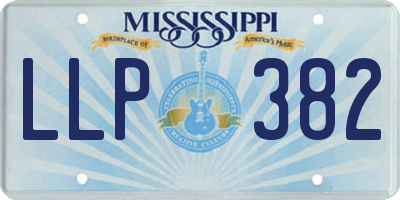 MS license plate LLP382