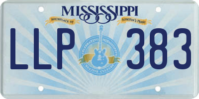 MS license plate LLP383