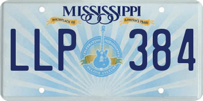 MS license plate LLP384