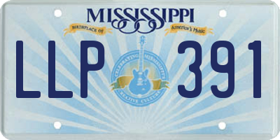 MS license plate LLP391
