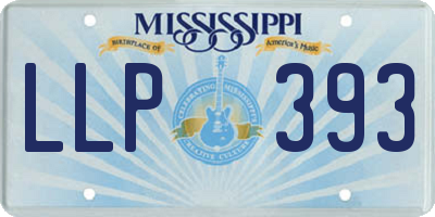 MS license plate LLP393