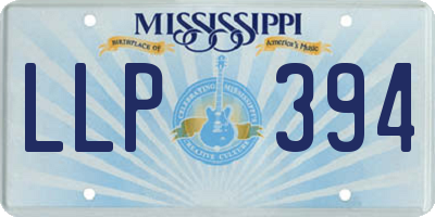 MS license plate LLP394
