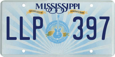 MS license plate LLP397
