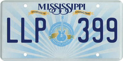 MS license plate LLP399