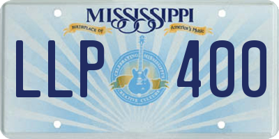 MS license plate LLP400