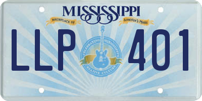 MS license plate LLP401
