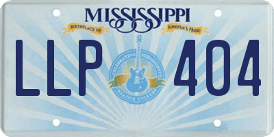 MS license plate LLP404