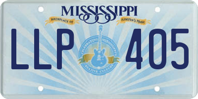 MS license plate LLP405