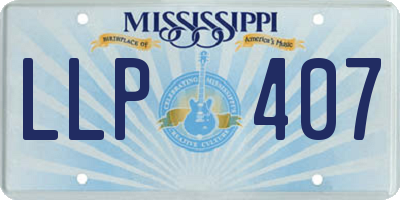 MS license plate LLP407