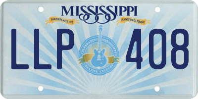 MS license plate LLP408