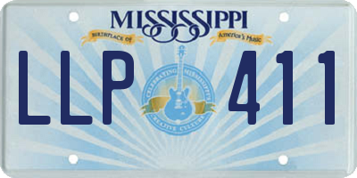 MS license plate LLP411