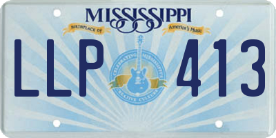 MS license plate LLP413