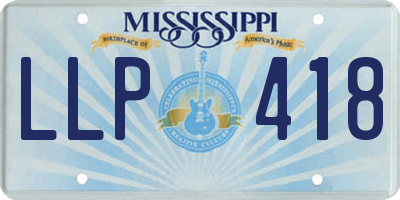 MS license plate LLP418