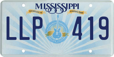 MS license plate LLP419