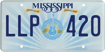 MS license plate LLP420