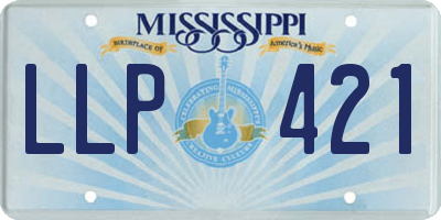 MS license plate LLP421