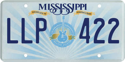 MS license plate LLP422