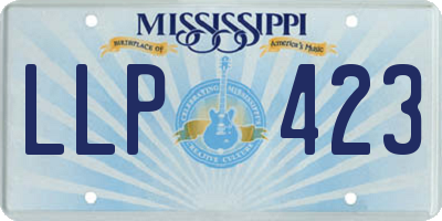 MS license plate LLP423