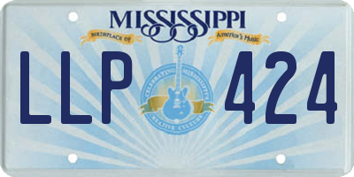 MS license plate LLP424