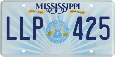 MS license plate LLP425