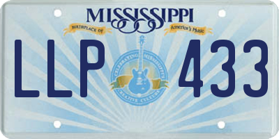 MS license plate LLP433