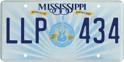 MS license plate LLP434