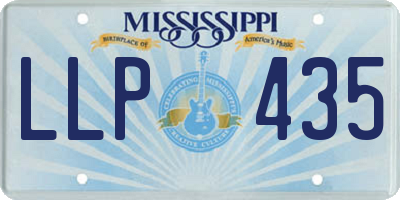 MS license plate LLP435
