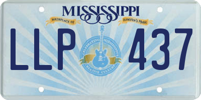 MS license plate LLP437