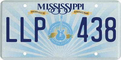 MS license plate LLP438