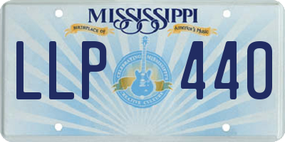 MS license plate LLP440