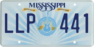 MS license plate LLP441