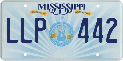 MS license plate LLP442