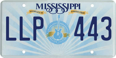 MS license plate LLP443