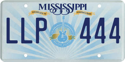MS license plate LLP444