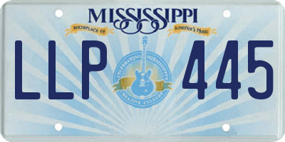 MS license plate LLP445