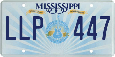 MS license plate LLP447