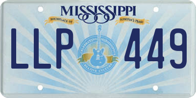 MS license plate LLP449