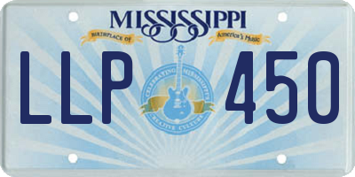 MS license plate LLP450