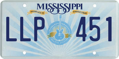 MS license plate LLP451