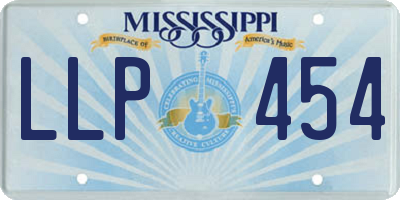 MS license plate LLP454