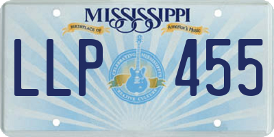 MS license plate LLP455