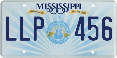 MS license plate LLP456