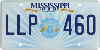 MS license plate LLP460