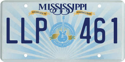MS license plate LLP461