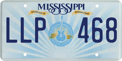 MS license plate LLP468