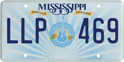 MS license plate LLP469