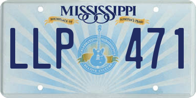 MS license plate LLP471