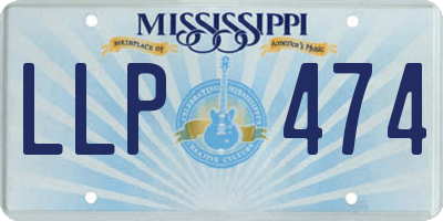 MS license plate LLP474