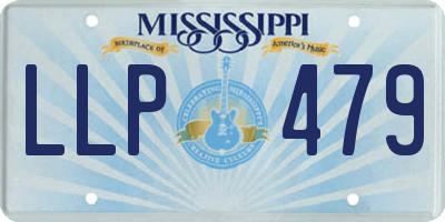 MS license plate LLP479