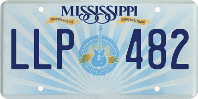 MS license plate LLP482